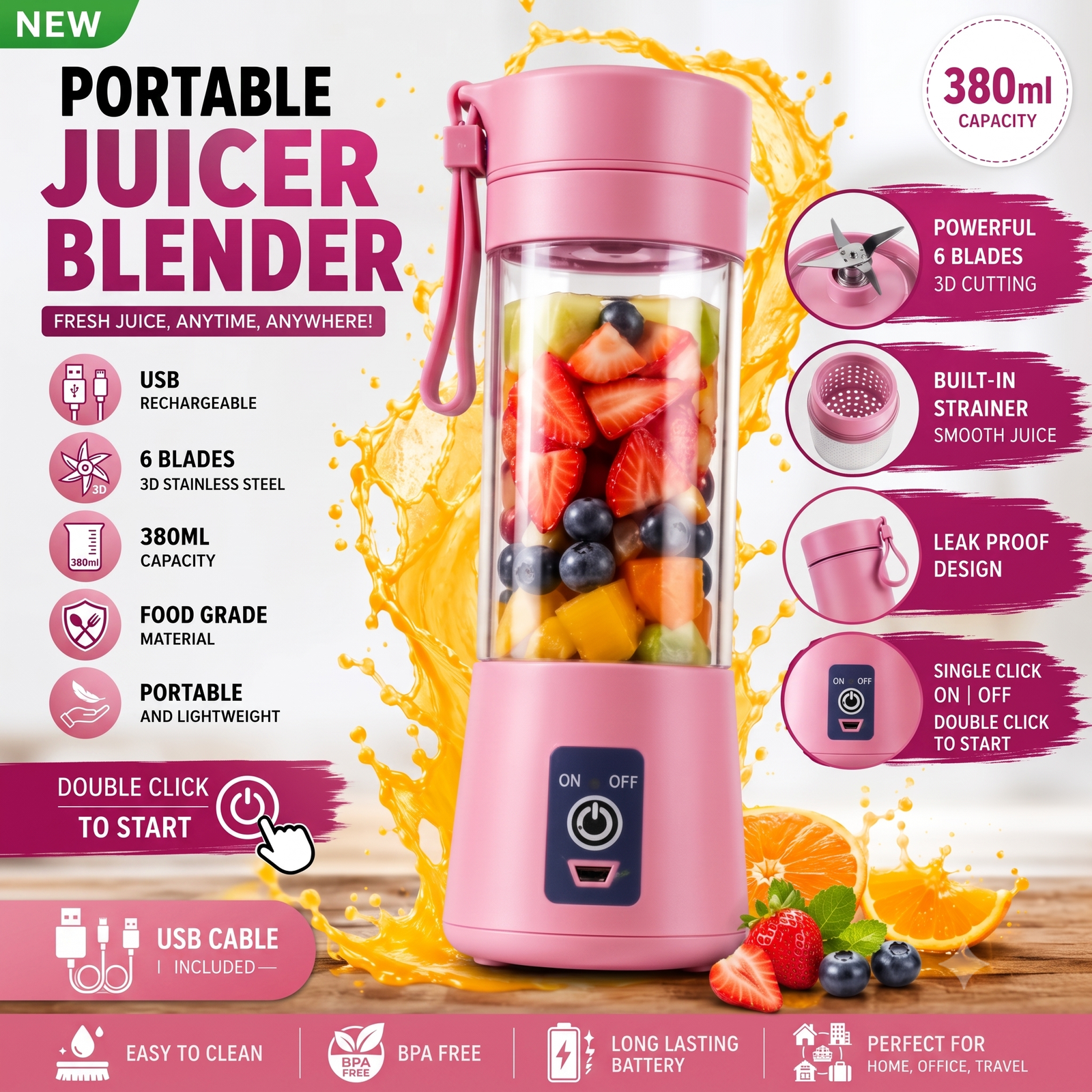The Little Blend Portable USB Blender